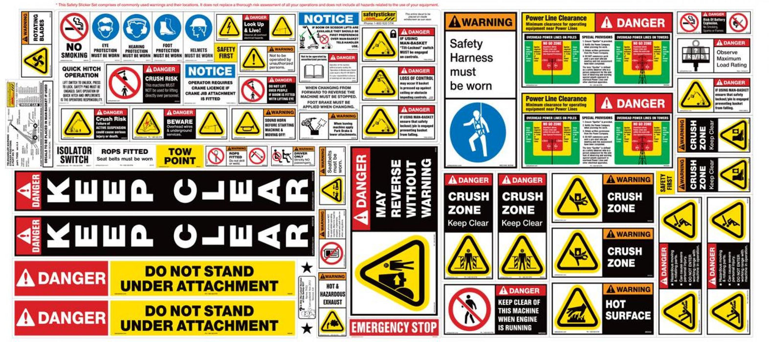 Road Signage Sticker Machinery Sticker Kit Road Tipper — Pinnacle Signage
