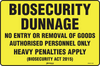 Biosecurity Dunnage No Entry Or Removal Of Goods...
