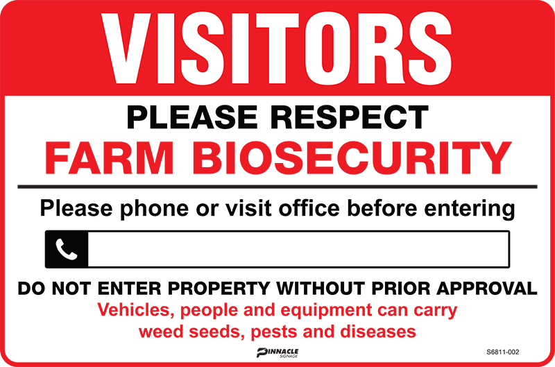 Farm Biosecurity Sign (Not Compliant In NSW)