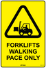 Forklifts Walking Pace Only