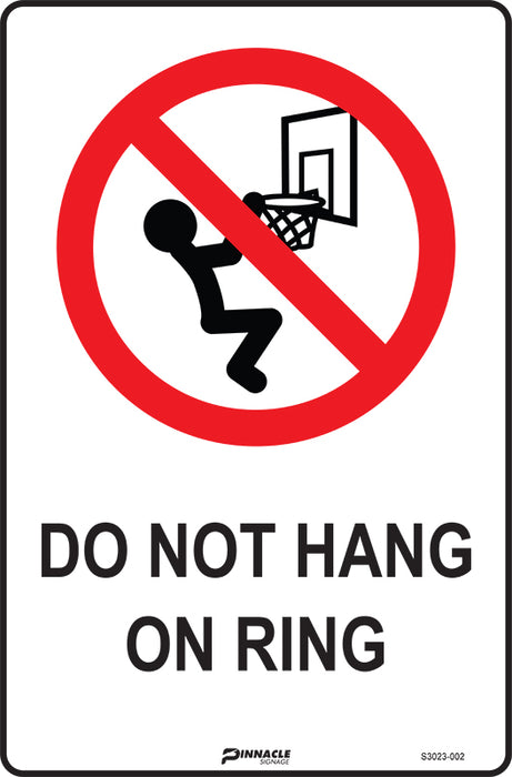 Do Not Hang On Ring, 600 x 400mm Poly