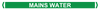 Self Adhesive Pipe Markers, Mains Water (Green)