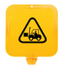 Yellow Lock In Sign Frame, Forklifts Pictogram