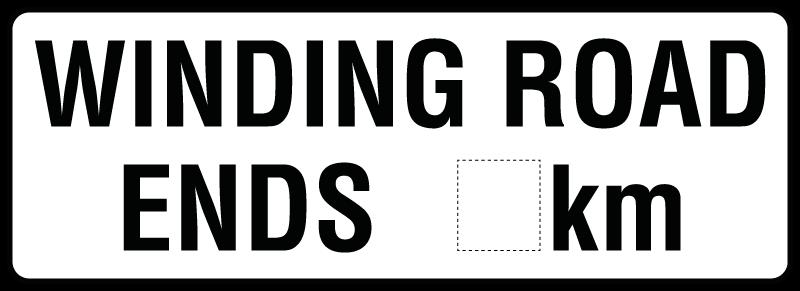 Winding Road Ends __km