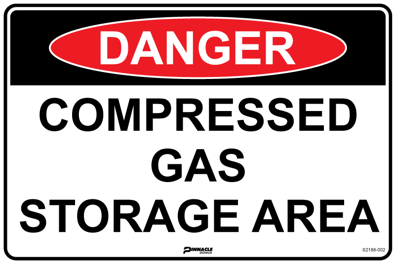 Danger Compressed Gas Storage Area