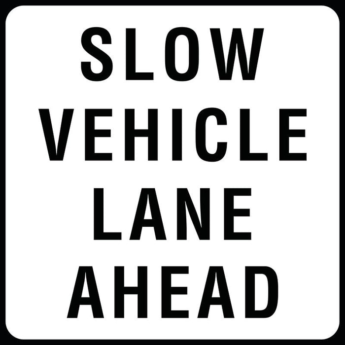 Slow Vehicle Lane Ahead