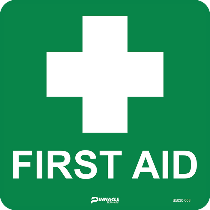 First Aid (With Picto) 225 x 225mm Off Wall