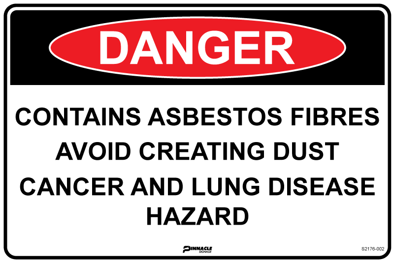 Danger Contains Asbestos Fibres Avoid Creating Dust...