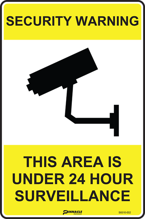 Security Warning This Area Is Under 24 Hour Surveillance