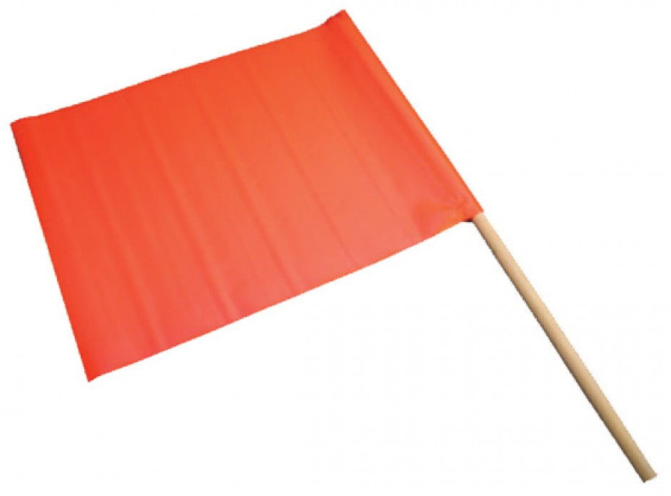 Fluoro Multi Message Flag on Dowel, Orange, 300 x 300mm