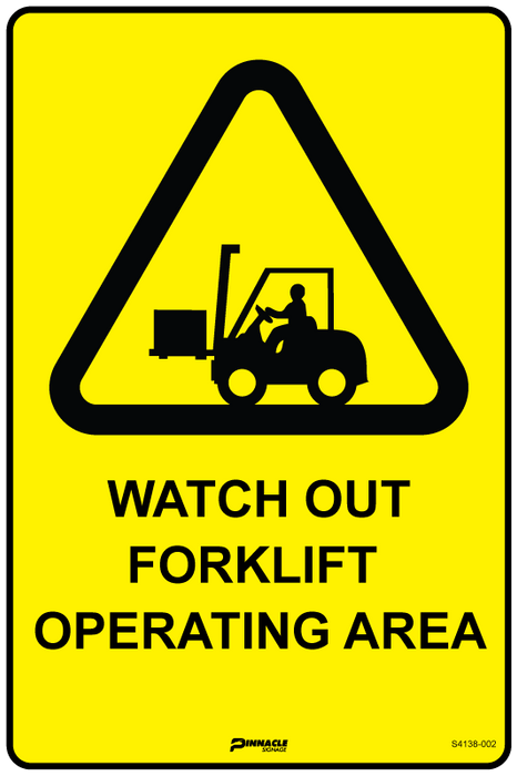 Watch Out Forklift Operating Area