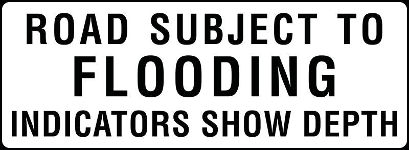 Road Subject To Flooding Indicators Show Depth