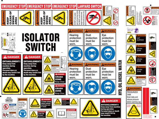 Machine Shop Stickers Machinery Sticker Kits — Pinnacle Signage