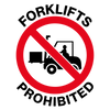 Floor Graphics, Self Adhesive, Anti-Slip, Forklifts Prohibited
