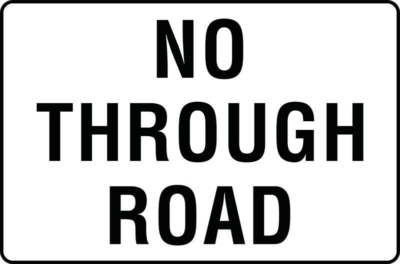 No Through Road