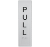 Braille Sign, Pull (Vertical), 180 x 50mm, Silver/Black PVC