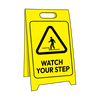 Corflute Sign Stand, Watch Your Step, 500 x 300mm