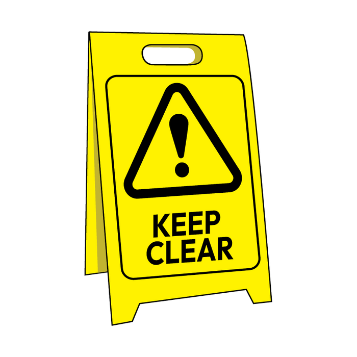 Corflute Sign Stand, Keep Clear, 500 x 300mm