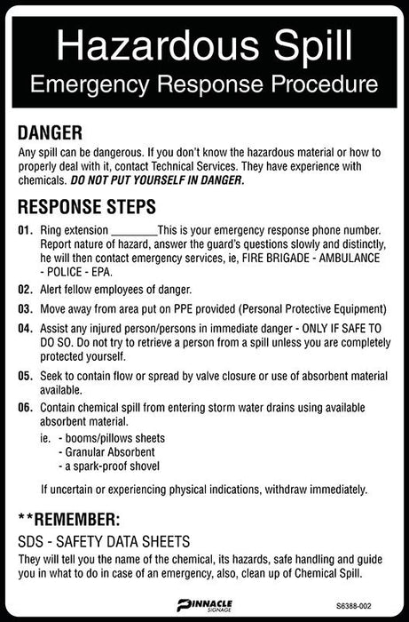 Hazardous Spill Emergency Response Procedure