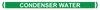Self Adhesive Pipe Markers, Condenser Water (Green)