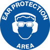 Floor Graphics, Self Adhesive, Anti-Slip, Ear Protection Area