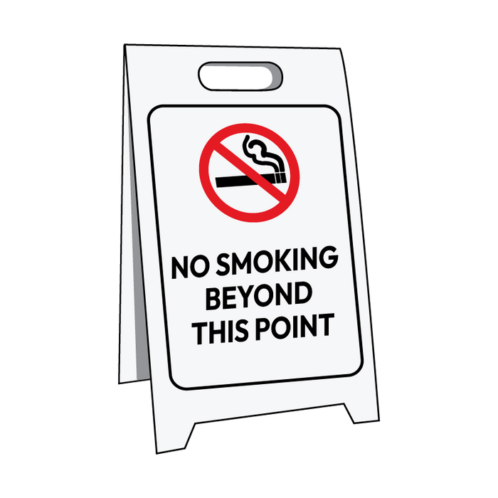 Corflute Sign Stand, No Smoking Beyond This Point, 500 x 300mm