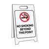 Corflute Sign Stand, No Smoking Beyond This Point, 500 x 300mm