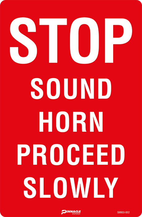 Stop Sound Horn Proceed Slowly