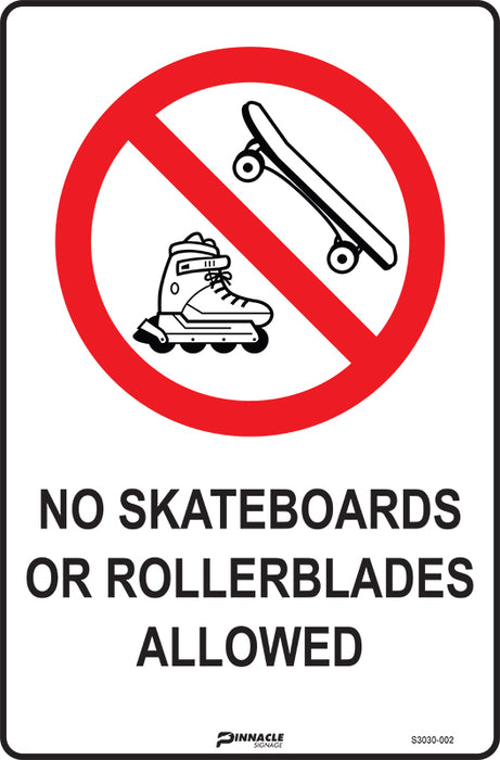 No Skateboards Or Rollerblades Allowed