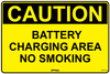 Caution Battery Charging Area No Smoking