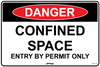 Danger Confined Space Entry By Permit Only