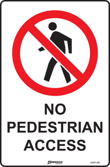 No Pedestrian Access