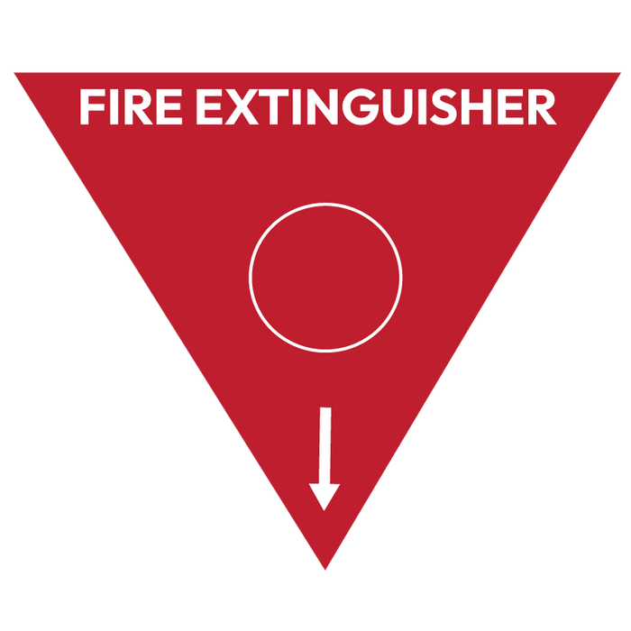 Fire Extinguisher Marker Water (Red Circle) Triangle Sign