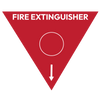 Fire Extinguisher Marker Water (Red Circle) Triangle Sign