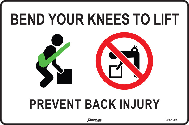 Bend Your Knees To Lift... Prevent Back Injury