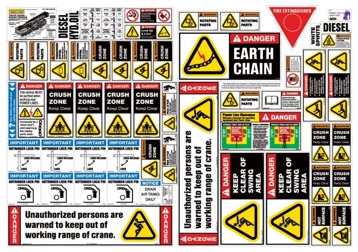 Machinery Sticker Kit Crane Truck Rough Terrain — Pinnacle Signage