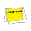 Pedestrians (Text With Blank Space For Magnet), 900 x 600mm Metal, Class 1 Reflective, Swing Stand