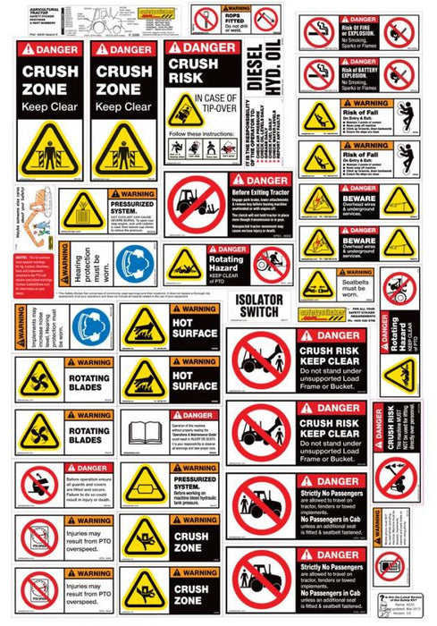 Machinery Sticker Kit, Agricultural Tractors