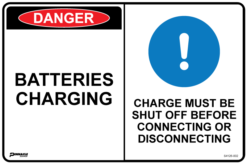 Multi Sign - Batteries Charging/Charge Must Be Shut Off Before Connecting…