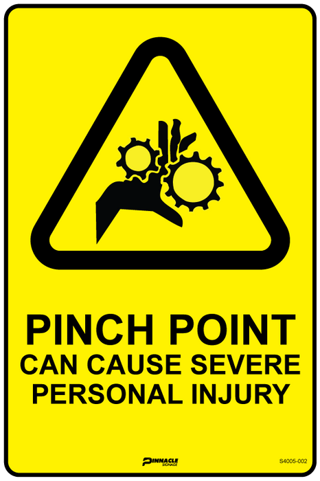 Pinch Point Can Cause Severe Personal Injury