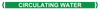 Self Adhesive Pipe Markers, Circulating Water (Green)