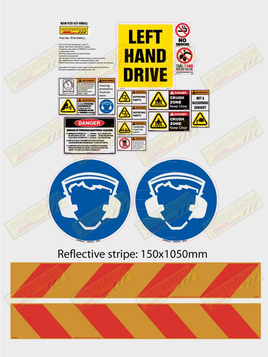 Machinery Sticker Kit, NSW RMS Kit, Small