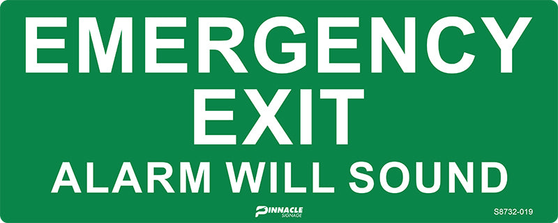 Emergency Exit Alarm Will Sound