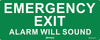 Emergency Exit Alarm Will Sound