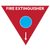 Fire Extinguisher Marker Foam (Blue Circle) Triangle Sign
