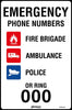 Emergency Phone Numbers Or Ring 000
