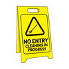 Corflute Sign Stand, No Entry Cleaning In Progress, 500 x 300mm