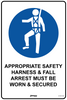 Appropriate Safety Harness & Fall Arrest Must Be Worn & Secured