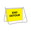 End Detour, 900 x 600mm Metal, Class 1 Reflective, Swing Stand