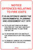 Notice Offences Relating To Fire Exits